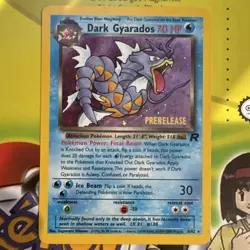 Pokemon TCG Dark Gyarados Wotc Promo Prerelease Holo ENG 70HP 08/82 - Image 1