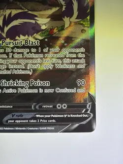 2022 Pokemon TCG Skuntank V 181/195 Silver Tempest Full Art Ultra Rare NM - Image 4