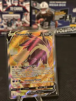 Pokemon Skuntank v Silver Tempest Ultra Rare Full Art Holo Card 180/195 - Image 1
