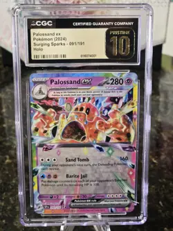 CGC Pristine 10 - Palossand Ex 091/191 - Surging Sparks - Pokemon TCG - DR - Image 1