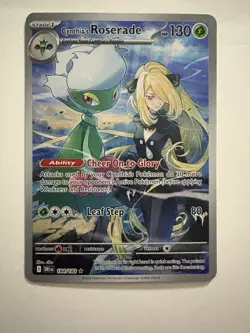 Cynthia's Roserade - 184/182 - Pokemon Destined Rivals Illustration Rare NM - Image 1