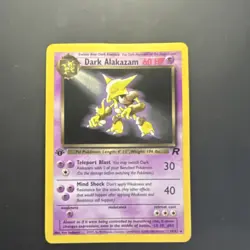 Pokemon TCG Dark Alakazam 18/82 Team Rocket Rare 1st Edition 60 HP Card - Image 1