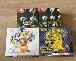 Pokemon SEALED LOT 4x Booster Box ETB - Mega Evolution Prismatic Surging PO - Image 1