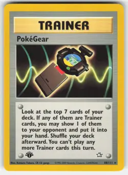 PokeGear 88/111 Rare Neo Genesis Pokemon 1st Edition LP - Image 1