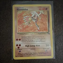 Pokemon Hitmonlee 7/62 Fossil Rare Regular English 1999 Basic HP60 Sugimori - Image 1