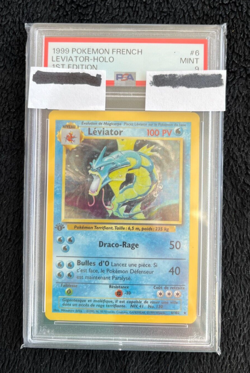 1999 Pokemon French Leviator Gyrados Holo 1st Edition MINT PSA 9 WOW 6/102 - Image 1