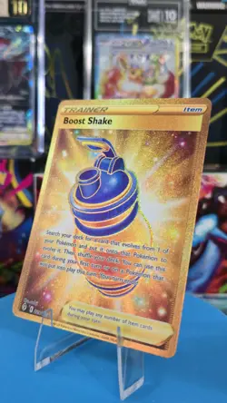 Pokemon Boost Shake Secret Rare 229/203 SWSH07 Holo English TCG Card - Image 1