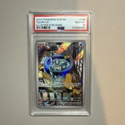 Pokemon TCG Squirtle Stellar Crown Illustration Rare Card 148/142 PSA 10 - Image 1