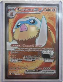 Pokemon Mamoswine EX 174/159 SV09 Journey Together Ultra Rare Full Art Holo - Image 1