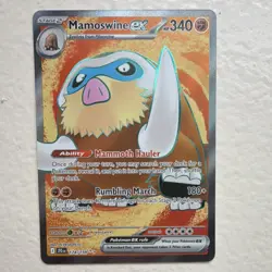 Pokemon Mamoswine EX 174/159 SV09 Journey Together Ultra Rare Full Art Holo - Image 2