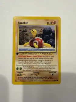 Pokemon Neo Revelation 1st Edition Shuckle Card 51/64 Common Minor Whitening - Image 1