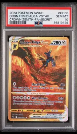 2023 Pokemon SWSH Dialga VStar Crown Zenith Secret FA GG68 PSA 10 Gen Mint - Image 1