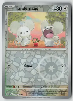 Tandemaus 159/198 Common Scarlet & Violet Pokemon Reverse Holo Near Mint - Image 1