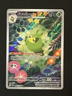 Pokemon TCG White Flare 088/086 Swadloon Illustration Rare - NM - Image 1