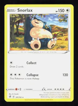 Snorlax 141/192 Rebel Clash Pokemon Near Mint - Image 1