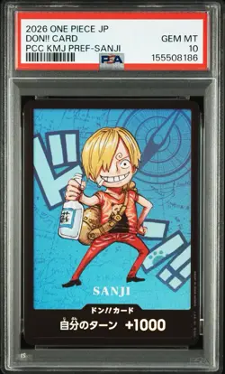 PSA 10 Sanji DON!! Card Promo One Piece Japanese Kumamoto Prefecture - Image 1