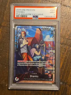 [PSA 9] Shanks PSA Magazine Promo OP09-001 One Piece Promotion Cards Foil - Image 1