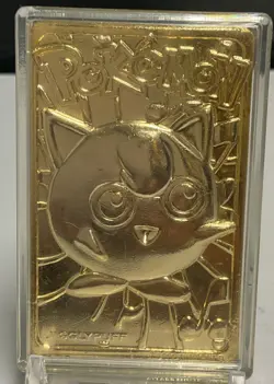 Pokemon Burger King 23K Gold Plated Pokemon Card 1999 Jigglypuff #39 - Image 1