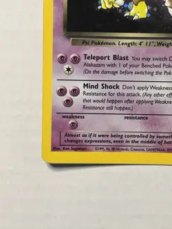 Dark Alakazam Holo 1/82 Team Rocket WOTC Pokemon Card Vintage LP SEE DESCRIPTION - Image 5
