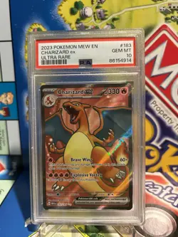 2023 Pokemon Mew En-151#183 Charizard EX Ultra Rare Full Art PSA 10 GEM MINT - Image 1