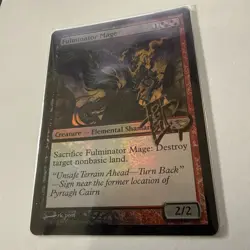 MTG :Fulminator Mage Shadowmoor FOIL Shadow Signed by Artist R.K. Post - LP - - Image 2