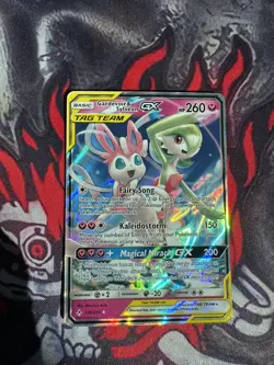 Gardevoir & Sylveon GX (130/214) Unbroken Bonds Tag Team Holo Pokemon Card! - Image 1