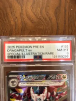 2025 Pokemon Pre En Dragapult #165 PSA 8 - Image 2