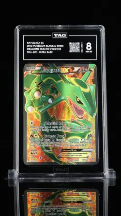 Rayquaza Ex Dragons Exalted Pokemon Black And White #123/124 Tag 8 SCORE 843 - Image 1