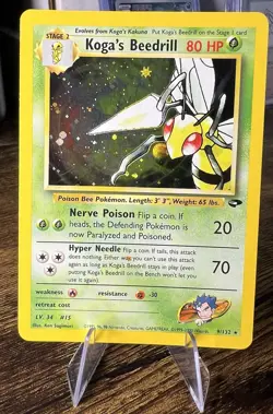 Pokemon TCG Gym Challenge #009/132 Koga's Beedrill MP - Image 3