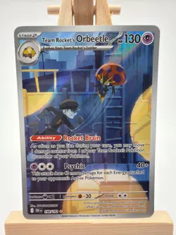Team Rocket's Orbeetle - 198/182 - Pokemon Destined Rivals Illustration Rare NM - Image 1