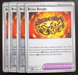 4x Brave Bangle 080/086 White Flare Playset Pokemon TCG NM - Image 1
