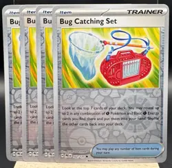 4x Bug Catching Set 102/131 Reverse Prismatic Evolution Pokemon TCG NM Playset - Image 1