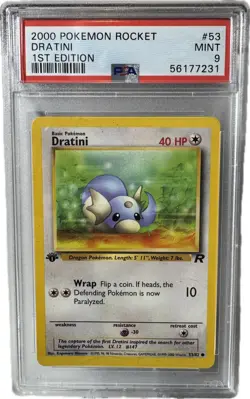 PSA 9 Pokemon 2000 1st Edition Team Rocket Dratini #53 - Image 1