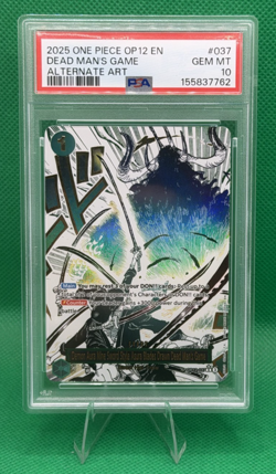 One Piece CCG Dead Man's Game Alternate Art OP12-037 EN 2025 PSA 10 Gem Mint 💎 - Image 1