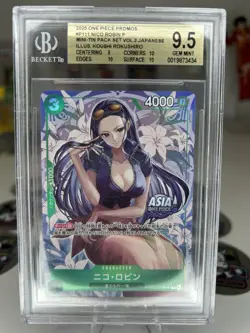 Nico Robin P-111 ASIA PROMO One Piece Mini-tin Pack Set vol.2 Japanese BGS 9.5 - Image 1