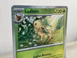 Leafeon Poke Ball Reverse 005/131 Prismatic Evolutions Holo Pokemon TCG - Image 3