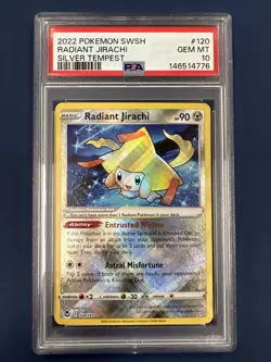 Radiant Jirachi 120/195 Swsh12: SWSH Silver Tempest Holo Pokemon PSA 10 Gem Mint - Image 1