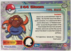 POKEMON GLOOM #44 TOPPS TV ANIMATION EDITION NEAR MINT - Image 2