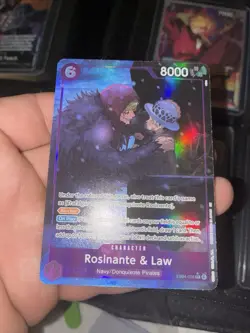 One Piece TCG Rosinante and Law The Azure Seas Seven EB04-038 Super Rare ALT ART - Image 1