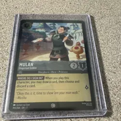 Disney Lorcana TCG Mulan - Disguised Soldier 193/204 English Regular Character - Image 2