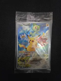 Pikachu SVP027 Black Star Promo Scarlet & Violet Holo Pokemon Card - NM SEALED - Image 1