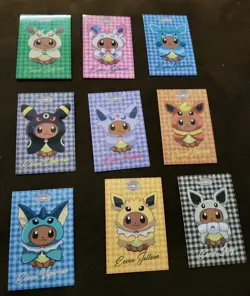 Pokemon Eeveelutions 9 Glitter Cards Fanart - Image 1