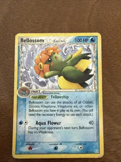 Pokemon TCG Bellossom Card 19/110 EX Holon Phantoms Regular Rare NM 2006 - Image 1