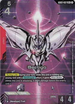 GD03-037 R+ Bertigo Gundam TCG Steel Requiem Unit Blue Card - Image 1