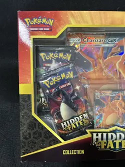 Pokemon Hidden Fates Charizard GX Collection Box 4 Booster PACK FULL ART SET - Image 2