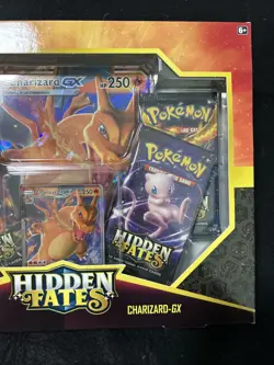 Pokemon Hidden Fates Charizard GX Collection Box 4 Booster PACK FULL ART SET - Image 3