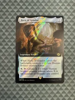 MTG Horn of Gondor #0788 Surge Foil Ext. Art R UB: The Lord of the Rings (LTR) - Image 1