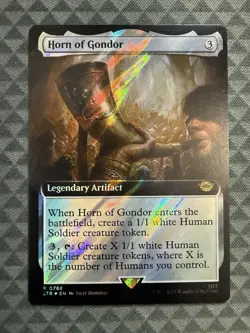 MTG Horn of Gondor #0788 Surge Foil Ext. Art R UB: The Lord of the Rings (LTR) - Image 2