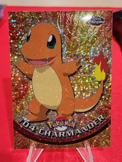 2000 Topps Chrome Charmander Sparkle #04 Ex Mt Pokemon Card RARE TOUGH CARD - Image 1