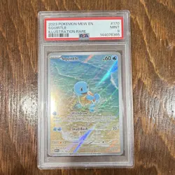 Pokemon Squirtle 170/165 Scarlet & Violet 151 Illustration Rare Holo PSA 9 - Image 1